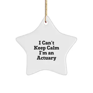 Funny Actuary Gifts for Men - I Can't Keep Calm Star Ornament, Unique Christmas Unique Gifts from Family