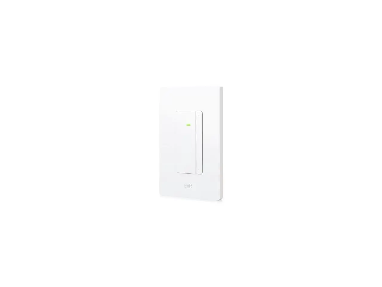 Eve Switch Matter, Single Pole 3-Way LED Toggle Light Dimmer Switch with Built-In Alexa Wall Plate Included , White