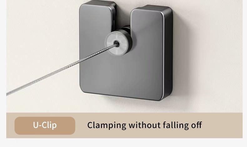 15.1 Ft 40LB Heavy-Duty Retractable Clothes Line - Wall Mounted Indoor and Outdoor Clotheslines - Durable, Space-Saving, and Easy to Install Laundry Line Solution Accessories