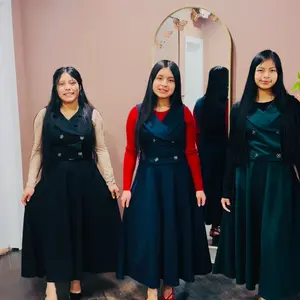 Two pcs midi skirt and vest Suits