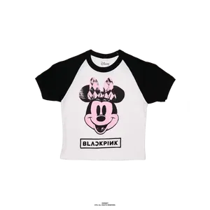 Disney x BLACKPINK Minnie Black Raglan Tee