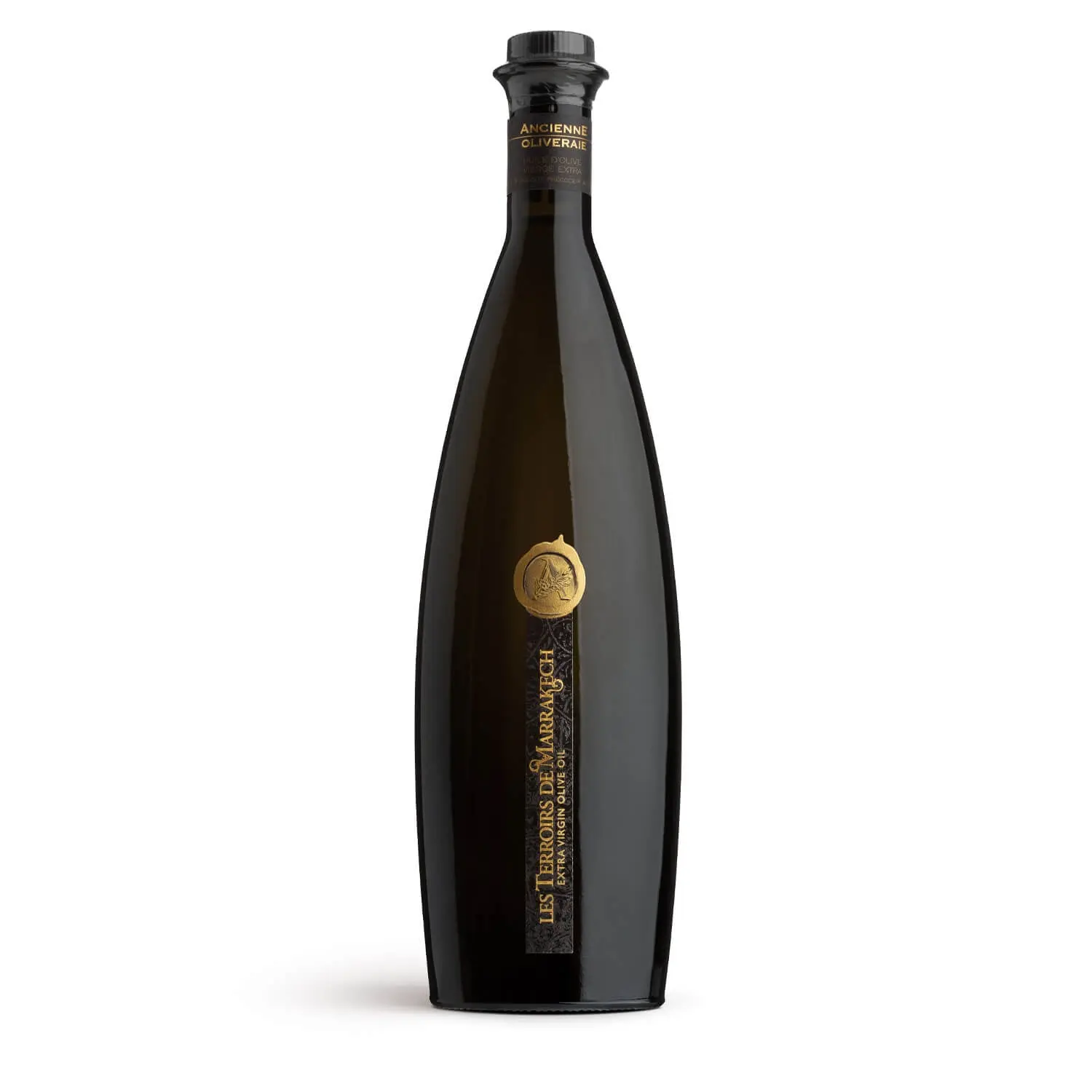 LES TERROIRS DE MARRAKECH Organic Extra Virgin Olive Oil Luxury Glass bottle of 16,9 OZ (500 ML) - Moroccan and Polyphenol Rich - Carbon Neutral - Low Acidity