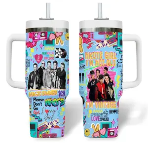 New Kids On The Block Music 40oz Tumbler With Handle, Gift for fan