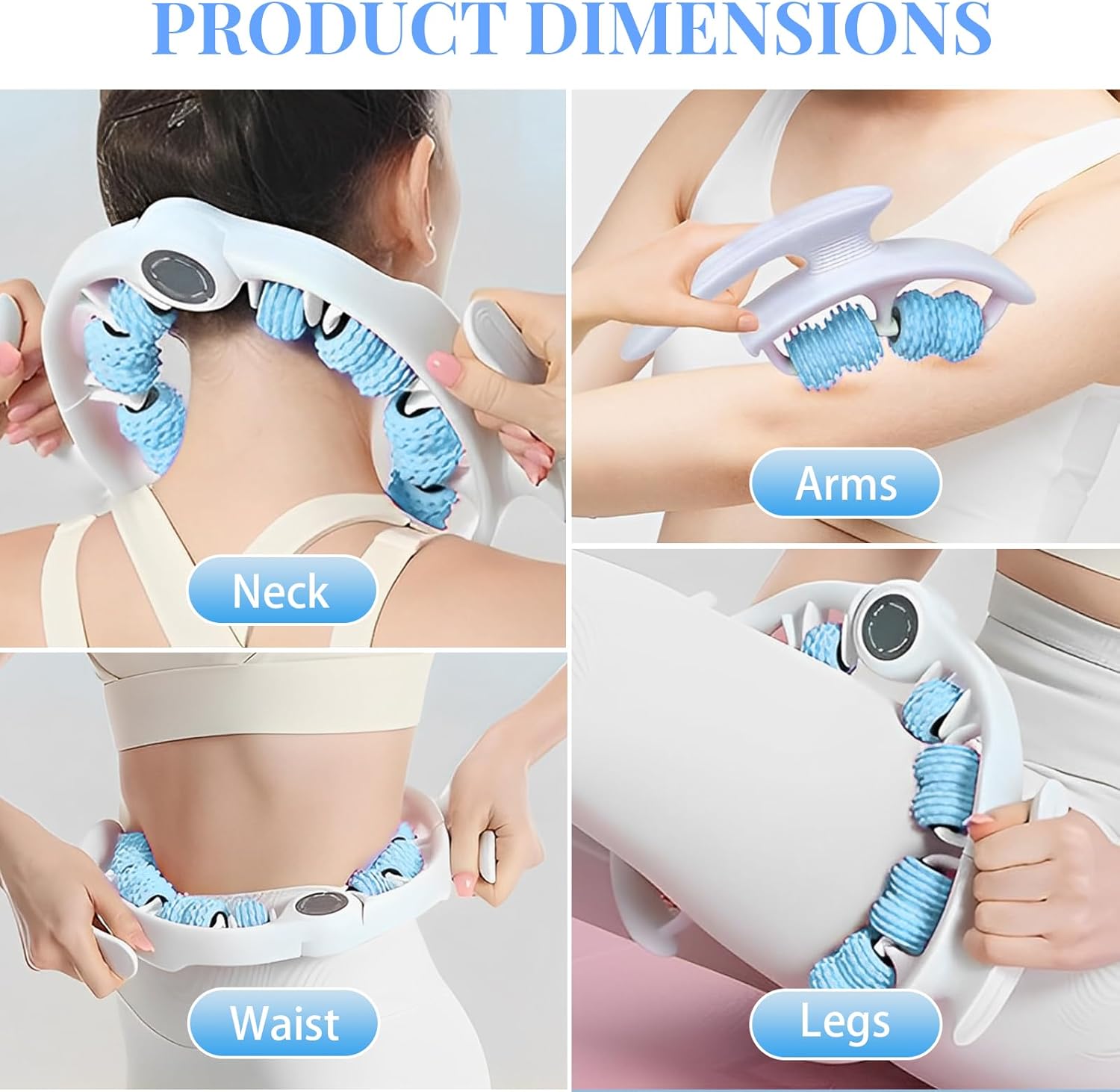 Push-Pull Roller for Thigh, Calf, and Waist – Your Ultimate Deep Tissue Pain Relief & Body Sculpting Tool! Perfect for Pilates and Yoga, this versatile roller enhances flexibility, accelerates muscle recovery, and is ideal for home workouts