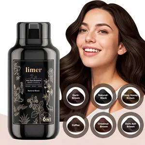 Limer Multicolor 6 in 1 Instant Hair Dye Shampoo, Hair Color for Grey Coverage, Herbal Ingredients, Natural Tinte, Ammonia-Free, Long lasting,Haircare