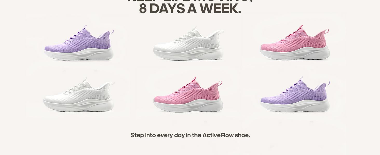 NORTIV 8 Women's Slip on Walking Shoes Tennis Lightweight Gym Sneakers ActiveFlow Workout Breathable Hands-Free Cross Trainer Comfortable Fashion Sneakers