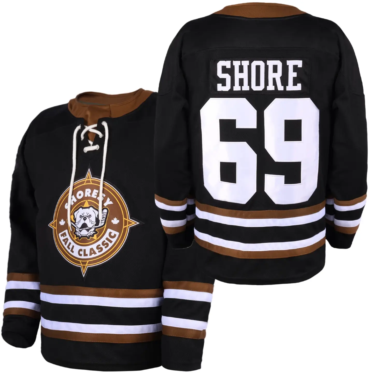TronX Shore 69 Sudbury Blueberry Bulldogs Adult Embroidered V-Neck Sleeveless Hockey Jersey - 100% Polyester Knit, Loose Fit, Breathable, Slight Stretch, Sublimated Print, Sports Casual Wear, Sleeveless Gym Shirts, Christmas Gift, Sports Clothing, Christm