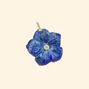 Natural Stone Flower Pendant