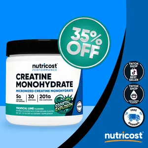 Nutricost Micronized Creatine Monohydrate Powder Supplement Nutricost Micronized Creatine Monohydrate Powder Supplement