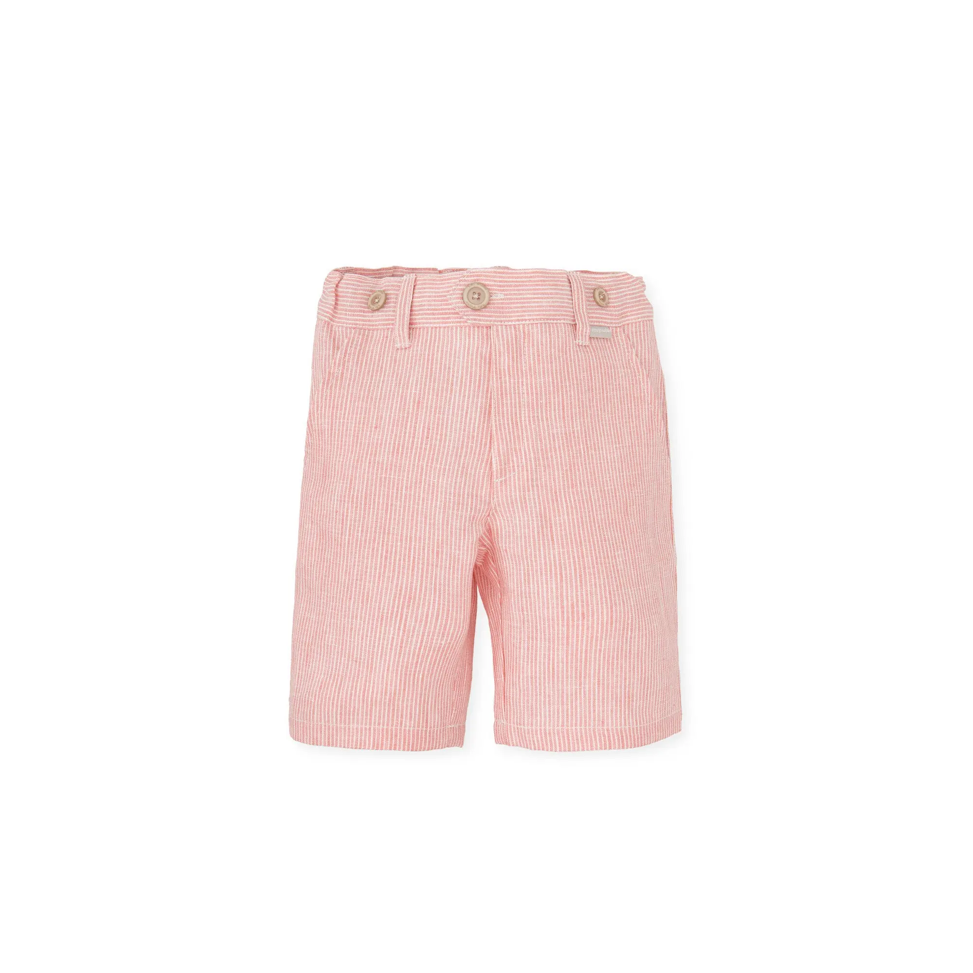 Pink Striped Linen Bermuda Shorts | The Coastal Heirloom Essential