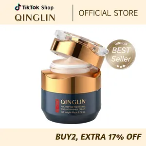 QINGLIN Triple Signal Peptide hydration & moisturizing Cream 1.7 fl oz | Advanced Korean-Inspired Moisturizing Facial Cream with Peptides, Niacinamide, Hyaluronic Acid and Snow Fungus Extract for Wrinkles on Face and Neck Nourishing Hydrating