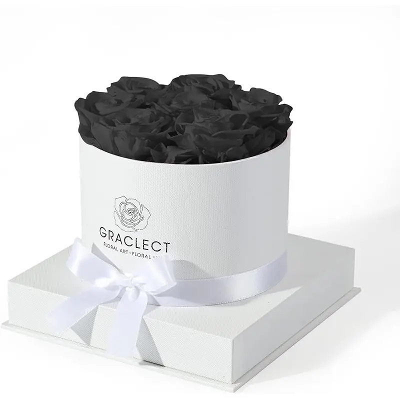 Black Roses in White Box