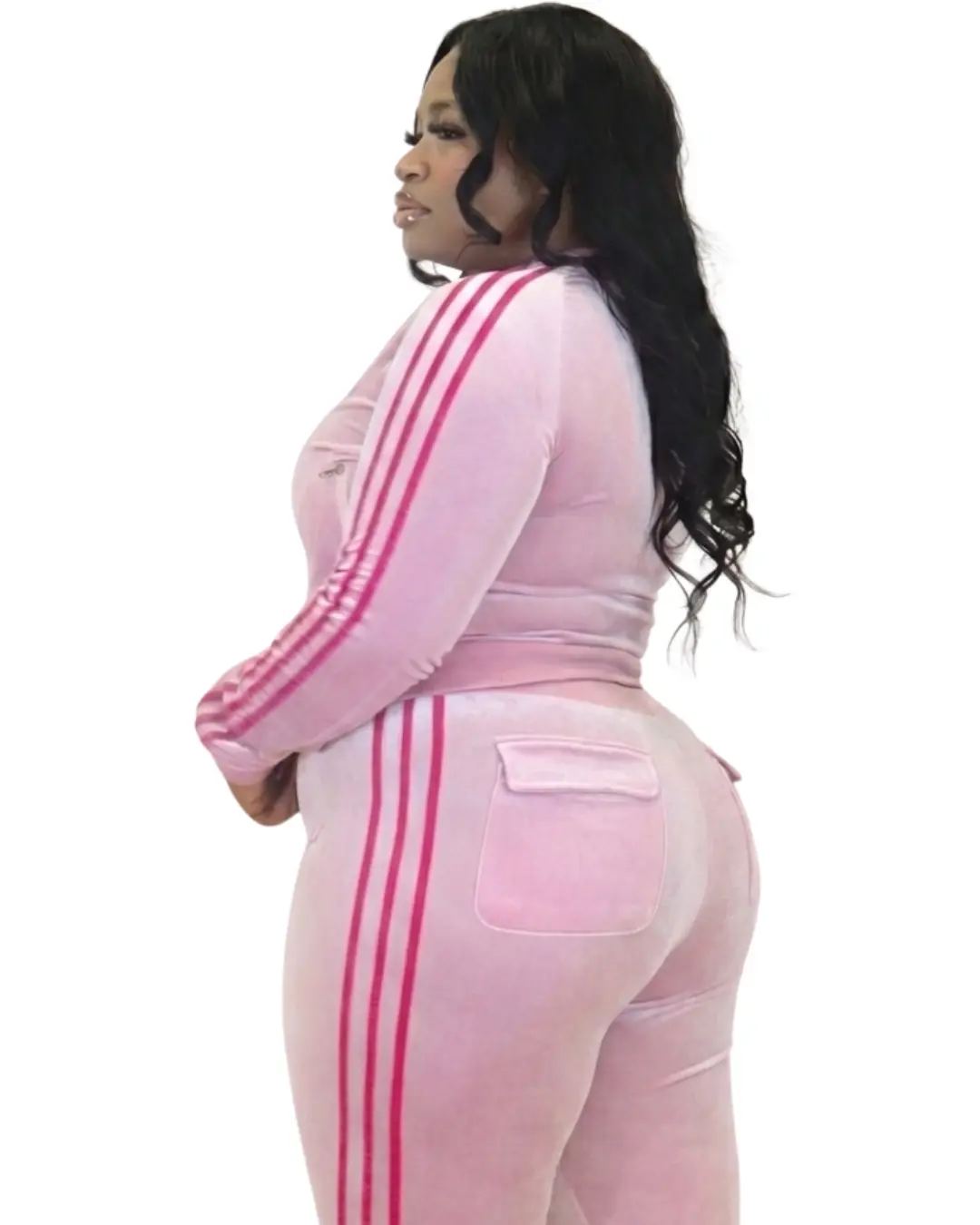 VELOUR TRACKSUIT-PINK