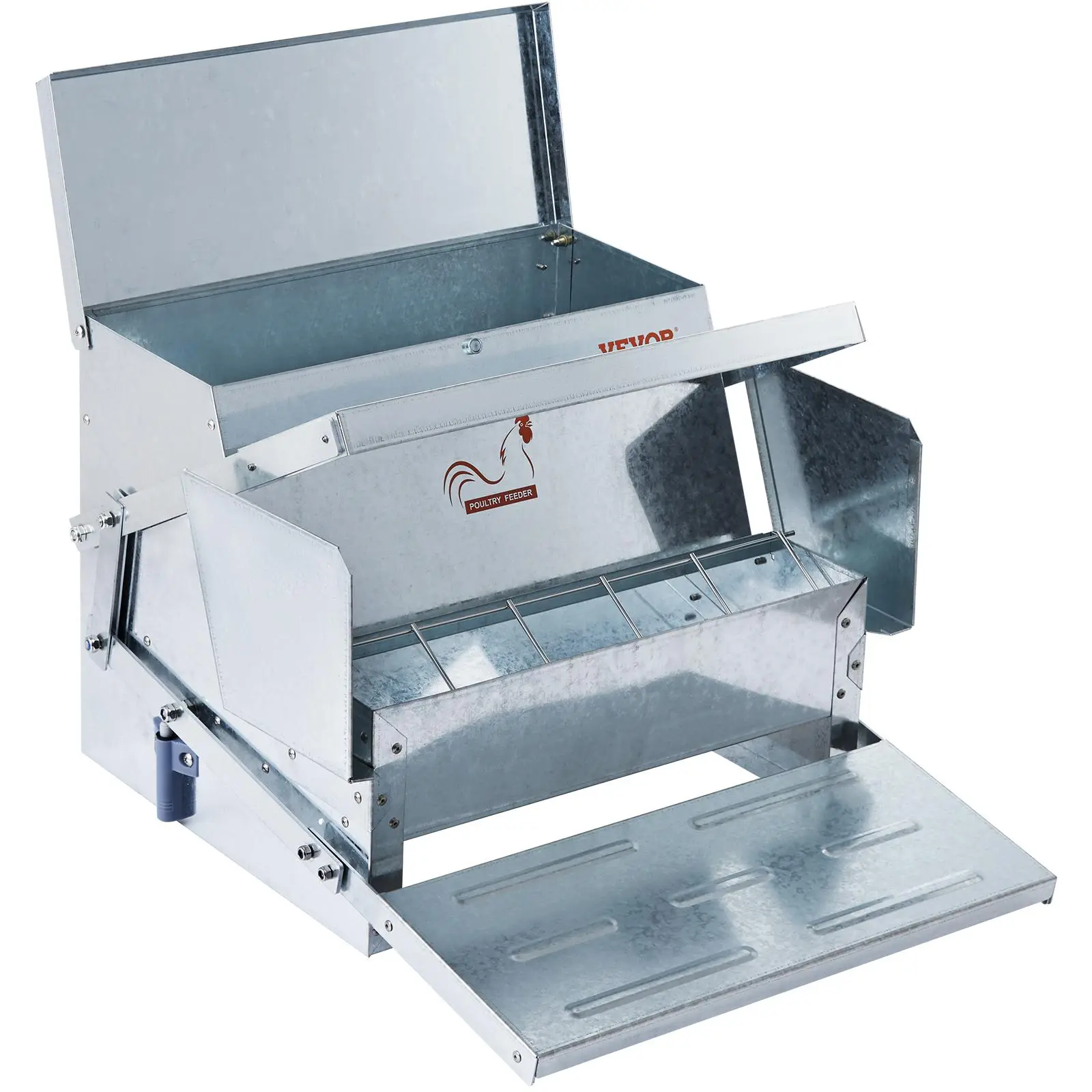 【SummerFinds】VEVOR Automatic Chicken Feeder,  , 25 lbs Capacity Feeds 10 Chickens up to 11 Days, Galvanized Steel Poultry Feeder