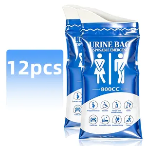 Disposable Urine Bag, 12 PCS Pee Bags for Travel for Women/Men, 800ML Emergency Portable Urinal Bag and Vomit Bags, Unisex Urinal Bag for Camping, Traffic Jams, Pregnant, Patient tiktokshopmemorialday