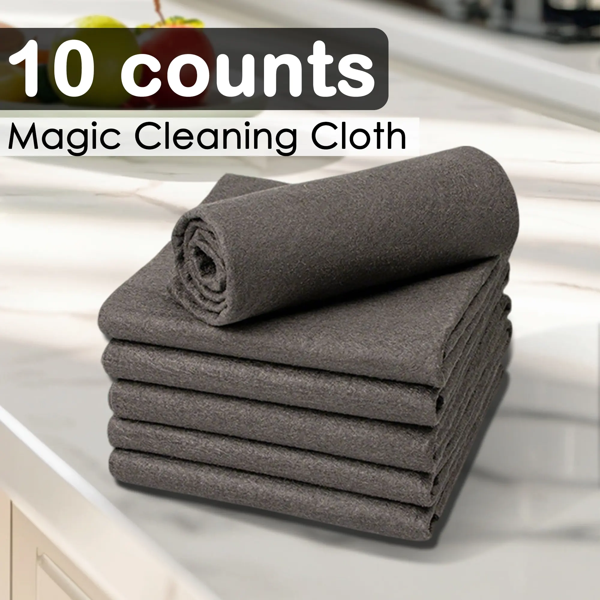 10 Counts Magic Cleaning Cloth, Reuseable Thickened Streak Free Magic Cleaning Wipes, Microfiber Cleaning Cloths for Windows Glass Car,dorm essentials,home essentials
