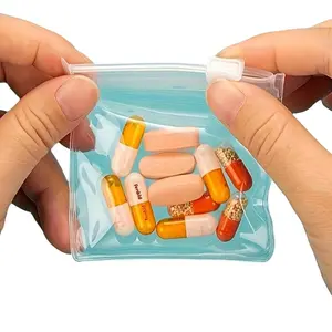Self-sealing Zipper Pouch, Organizational Zipper Storage, 10pcs Reusable Multipurpose Jewelry Storage Bag, Rectangle Shape Storage Bag for Travel & Daily Use, Organizer