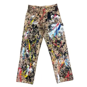 Hand Painted Canvas Double Knee Pants