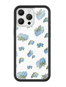 Wildflower Cases - Moonlight Rose, Limited Edition iPhone Case | Cellphone Casing Protective Floral Blue Dainty Cute Girl Gift Screen Protector Cover