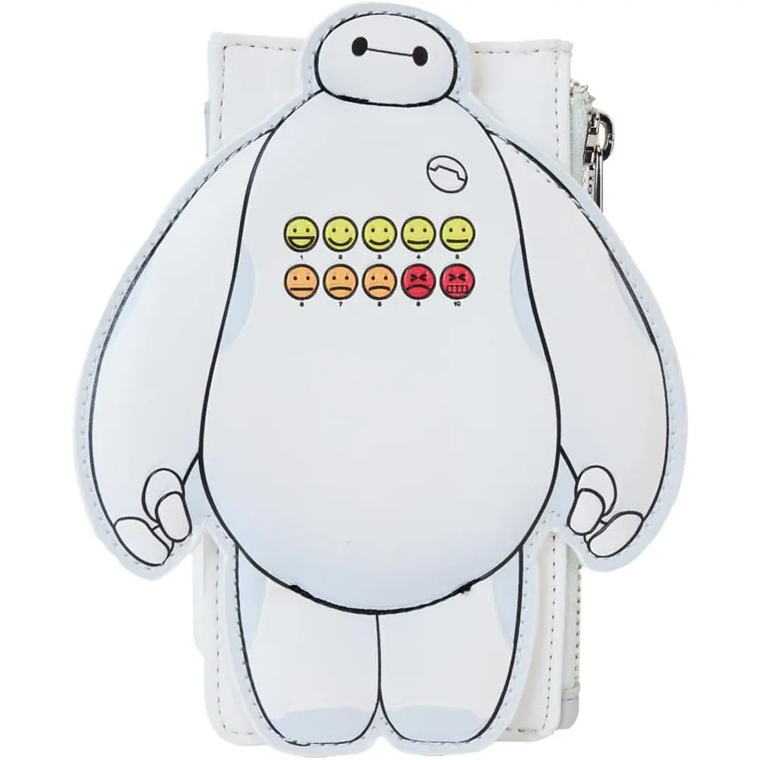 Cute Large Wallet Card Holder for Women, Faux Leather Big Hero 6 Baymax 10th Anniversary Collectible with Applique, Wallet Cute, Card Slot, Collectibles, Cartoon Character Graphic Women's Wallets