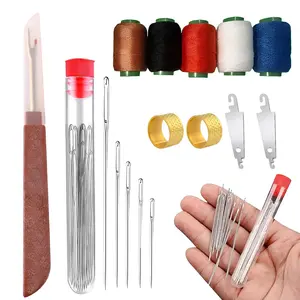 36PCS Sewing Kit Basic,Big Eye Steel Sewing Needles Kit,Thread Kit with Sewing Supplies and Accessories for Adults,Kids,Beginner,Home,Travel