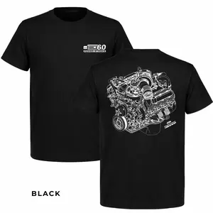 6.0 Power Stroke T-Shirt 2 Sided, Detailed Diesel Engine Blueprint Graphic Tee, Heavy Duty American Truck Style, Gift for Diesel Mechanics & Truck Enthusiasts, Cotton Crew Neck Shirt