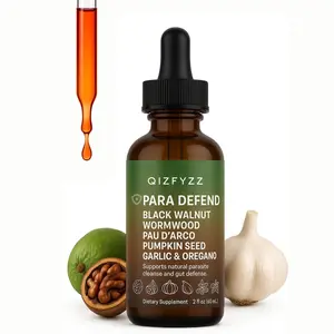 Body Defense Wormwood Black Walnut Cleanser Drops Liquid Soursop Garlic Pumpkin Seed PAU D'Arco Oregano Oil Turmeric Berberine Neem Bark Extract Tincture