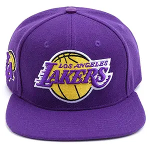 NBA Los Angeles Lakers Team Logo Leather Strap Adjustable Back Cap