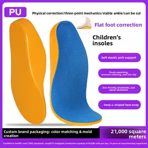 Kids Orthotic Flat Foot Insoles |     Breathable Anti-Slip Arch Support, Corrects Inward/Outward Gait & X/O Leg Deformities