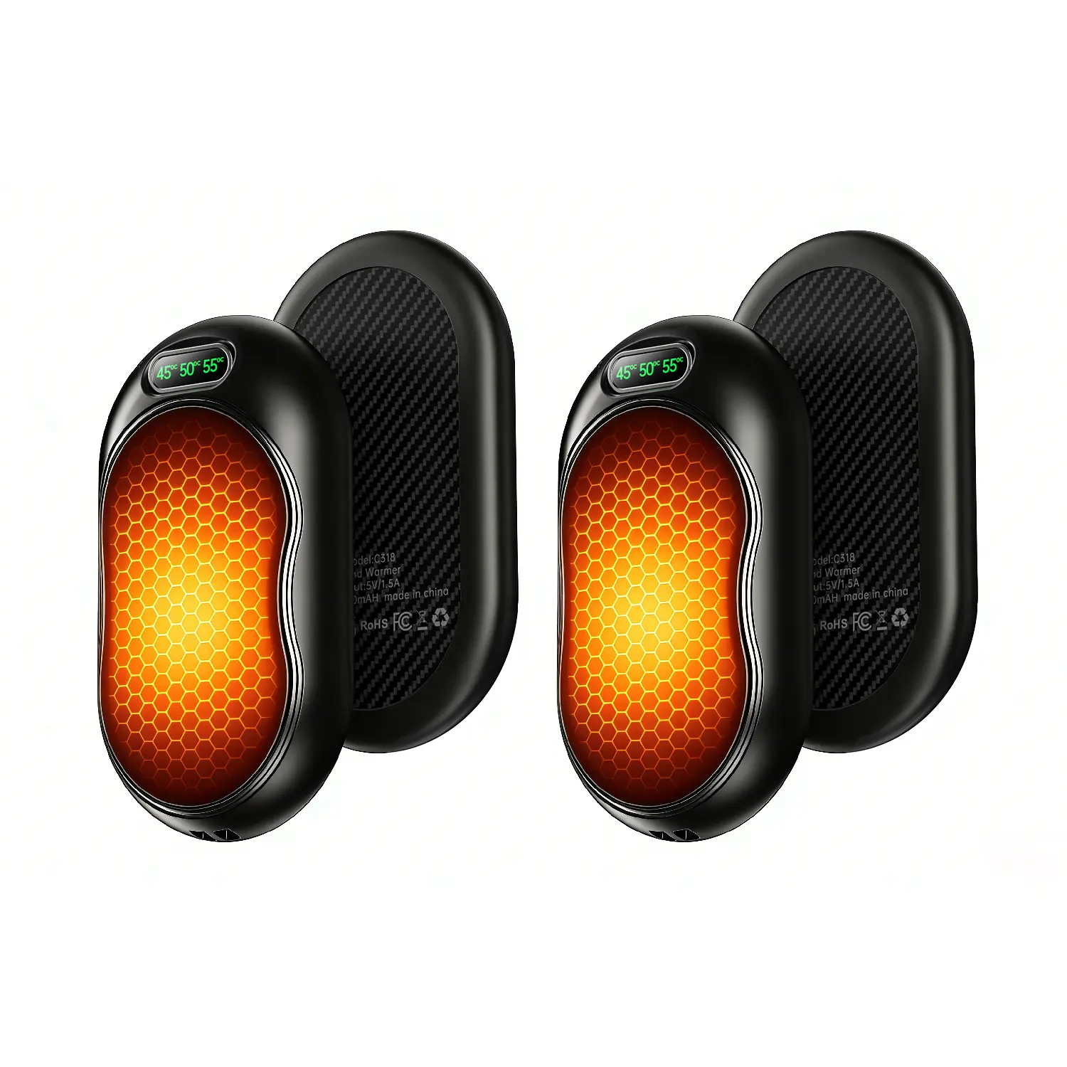 6000mAh Rechargeable Hand Warmers | Heat Levels (113–131°F) | Quick Heating Pocket Heater | Reusable Electric Hot Hands for Outdoor Camping Skiing | Valentine & Birthday Gift for Men Women