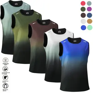 5-Pack Gradient   - Quick Dry  Gym Sports  white tee Lightweight Breathable Athletic Tank Tops Workout Vest Sporty Cami Top tank tops for men Training Vest