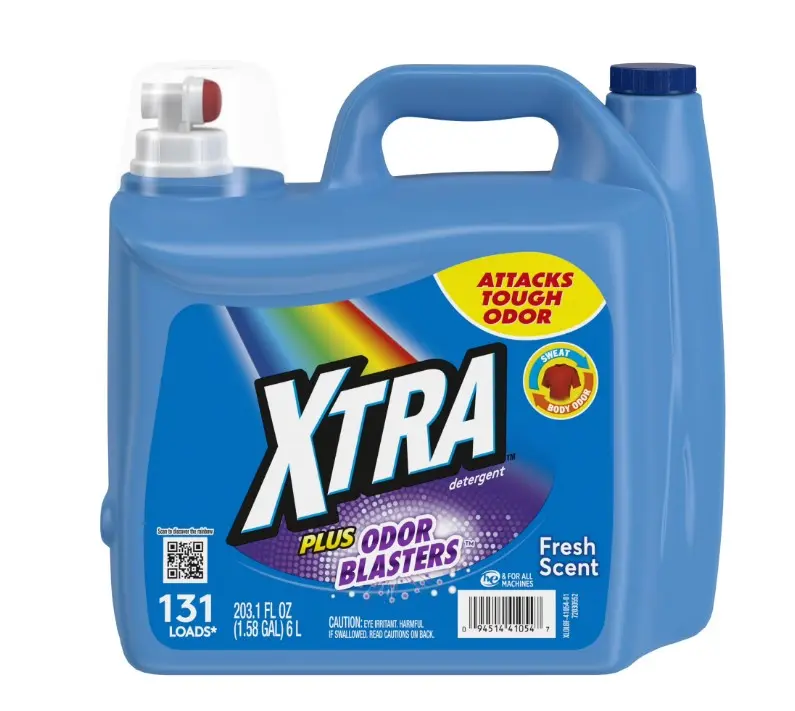 XTRA Laundry Detergent Liquid Plus Odor Blasters, 131 Loads, 203.1 Fl Oz XTRA Laundry Detergent Liquid Plus Odor Blasters, 131 Loads, 203.1 Fl Oz