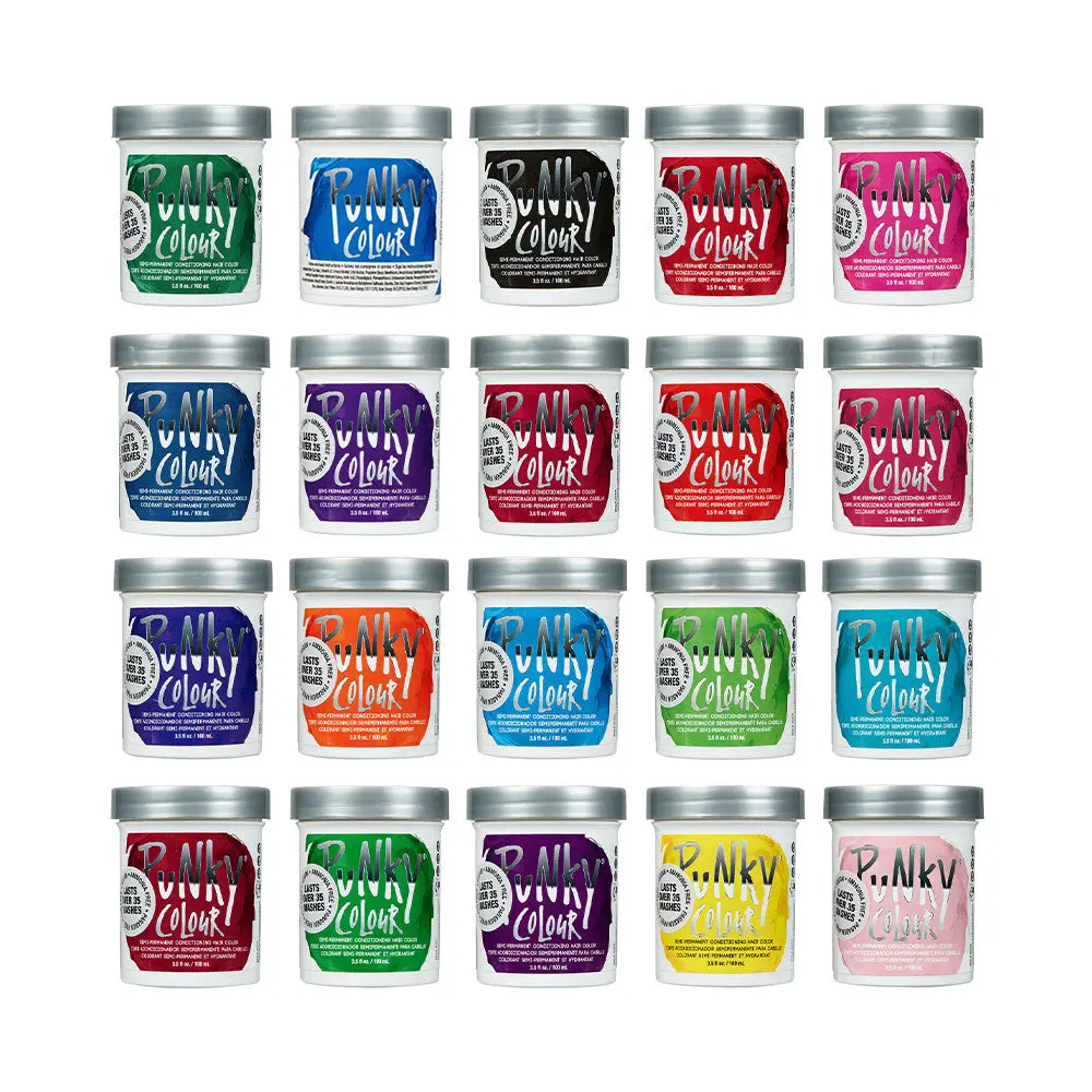 Punky Colour Semi-Permanent Conditioning Hair Dye - Vegan & Peroxide-Free Haircare, Lasts up to 35 Washes, Keratin, Beauty Products, My Hair Dye, Cotton Candy, Comb, Purple Hair Dye