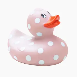 Pink Polka Dot Rubber Duckie