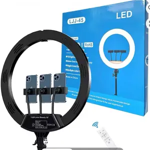 22 inches LED Ring Light for Live Stream Video and Grams with 72” Adjustable Tripod Stand and Dual Color Temperature Modes