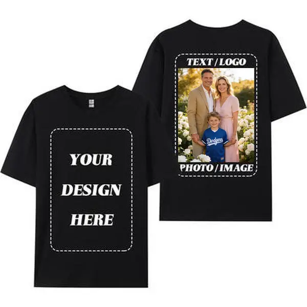 Custom Cotton Classic Menswear Tops - Men's Short-Sleeve T-Shirts, Sweatshirts, Hoodies with Personalized Digital Print (Photo/Text/Graphic) for Festive & Party Supplies