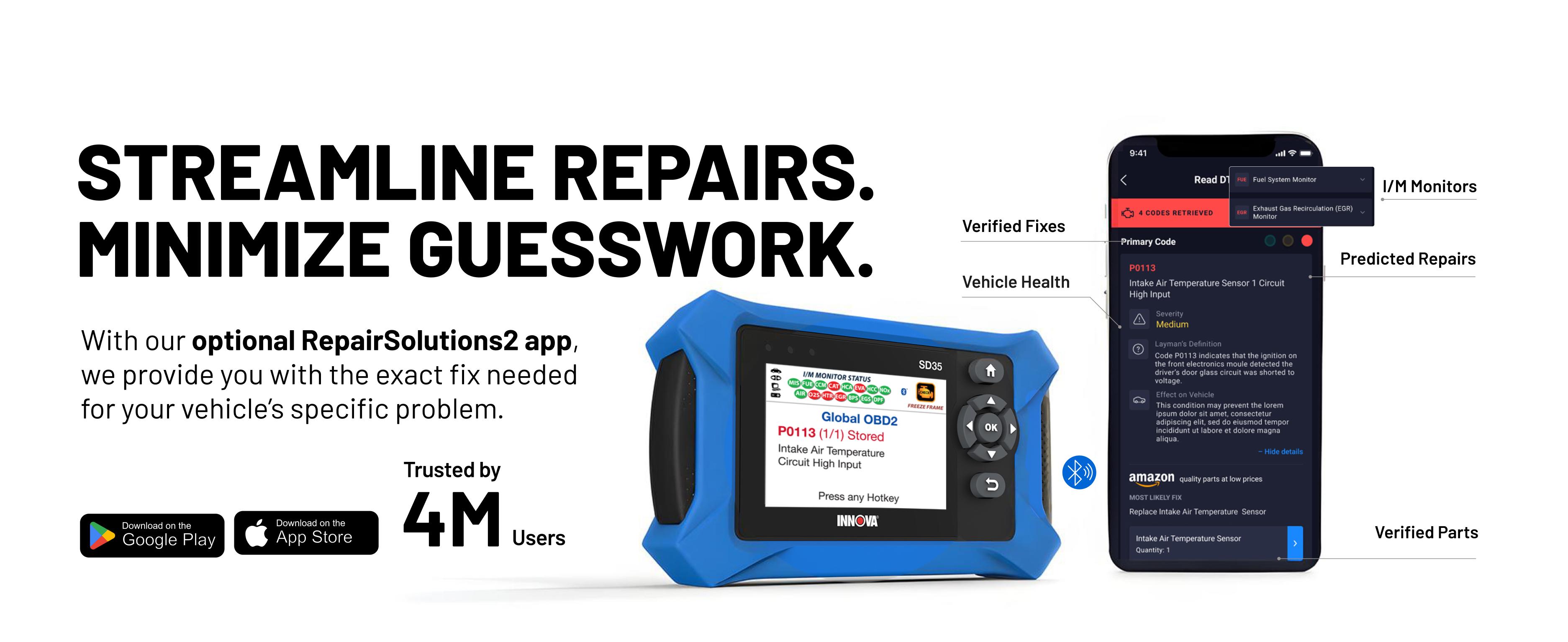 INNOVA SD35 OBD2 Scanner for All Systems with Advanced Diagnostics Live Data & User Friendly Interface for 1996+ Cars Trucks Voltage Monitor INNOVA SD35 OBD2 Scanner for All Systems with Advanced Diagnostics Live Data & User Friendly Interface for 1996+ Cars Trucks Voltage Monitor