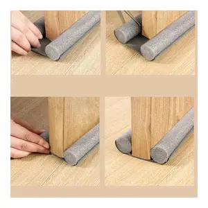 Multifunctional Door Draft Deflector - Multifunctional, durable interior and exterior door draft and sound insulation strips, keeps out insects and enhances home comfort, adjustable door bottom guard, door sweep/draft deflector/easy to install