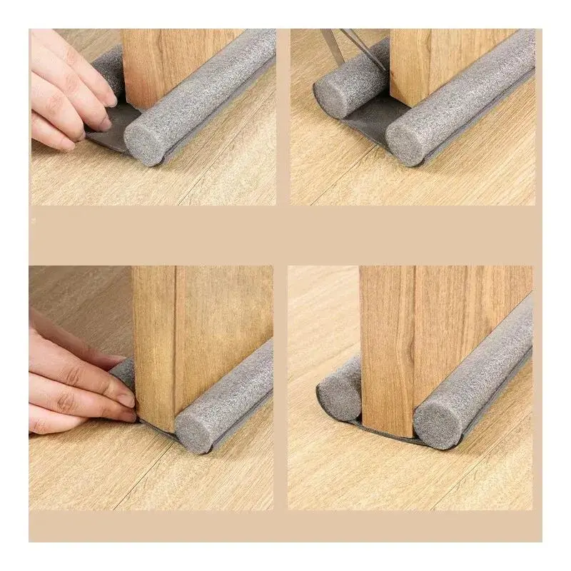 Multifunctional Door Draft Deflector - Multifunctional, durable interior and exterior door draft and sound insulation strips, keeps out insects and enhances home comfort, adjustable door bottom guard, door sweep/draft deflector/easy to install