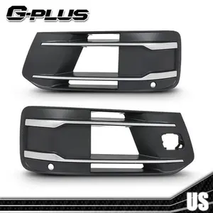 Fit For 2016-2019 Audi Q7 Front Bumper Fog Light Grille Cover Bezel Insert G-PLUS