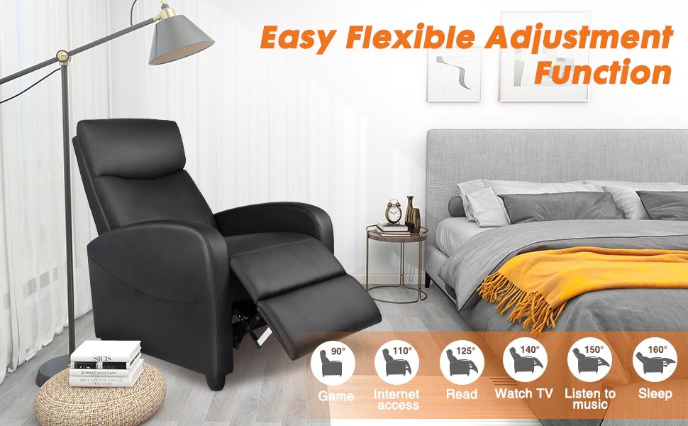 SweetFurniture Recliner Chair for Living Room, Massage Recliner Chair