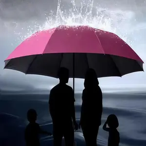 Extra Large Automatic Portable Foldable Wind Resistant Umbrella, 48 Inch 12-Rib Windproof Waterproof UV Rain Sun Protection Umbrella for Travel, Hiking, Commute, Outdoor Rainy & Sunny Day for Men & Women graduation