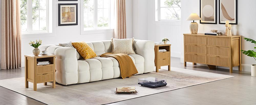 【SPRING GLOW UP】ONBRILL Fluted 6(7) Drawers Dresser for Bedroom, 55 Inch Wide Modern Wood Chest of Drawers, Mid Century Chests Drawer Clothing Organizer for Hallway 【SPRING GLOW UP】ONBRILL Fluted 6(7) Drawers Dresser for Bedroom, 55 Inch Wide Modern Wood Chest of Drawers, Mid Century Chests Drawer Clothing Organizer for Hallway