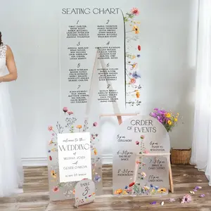 Wildflowers Wedding Bundle Set, Wedding Sign Bundle, Seating Chart, Order Of Events and Table Signs