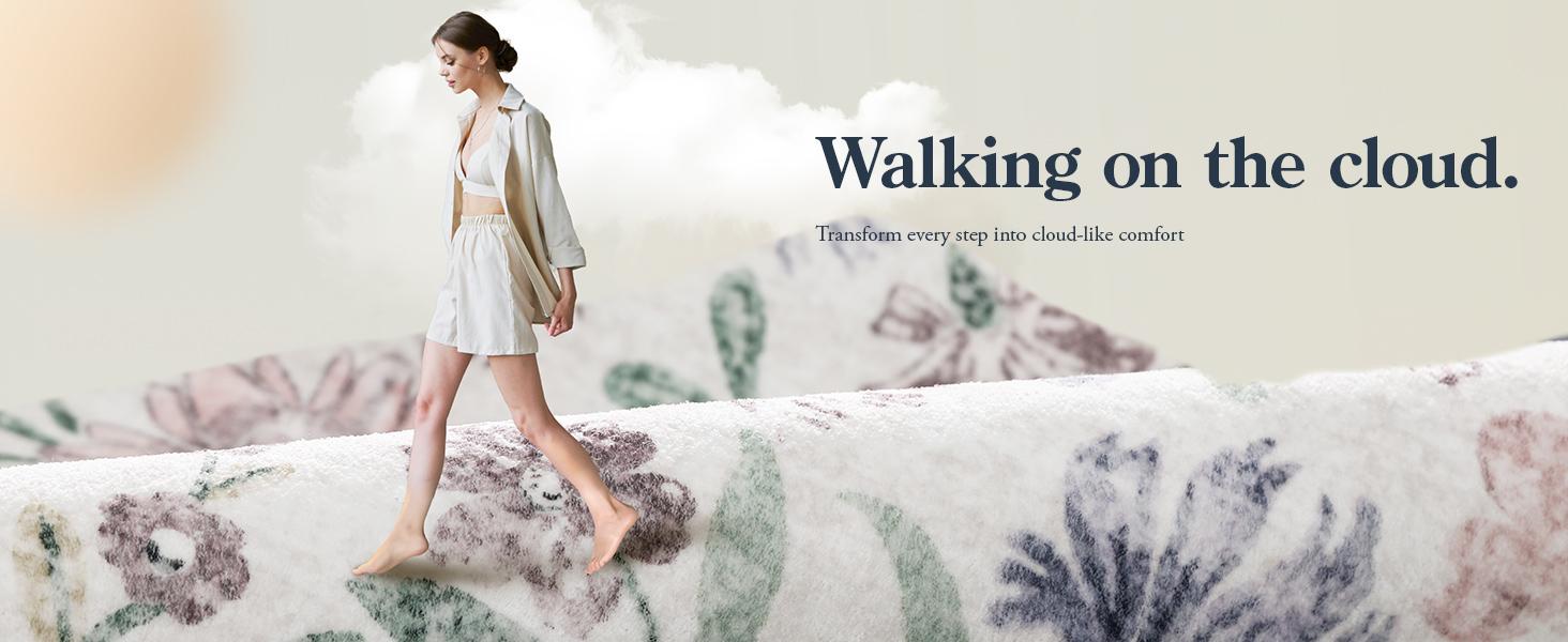 Lahome Boho Floral Area Rug – Washable, Non-Slip, Soft Thin Carpet for Living Room, Bedroom, Nursery and Kids Playroom Lahome Boho Floral Area Rug – Washable, Non-Slip, Soft Thin Carpet for Living Room, Bedroom, Nursery and Kids Playroom