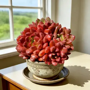 Rare Live Succulent Echeveria Pink Rubby –  Easy Care Indoor Decor, Bare Root for Garden Lovers, Wedding Favors & Unique Gift