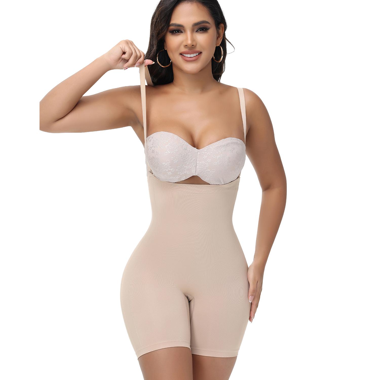 SHAPSHE Seamless Shapewear Tummy Control Butt Lifting Shorts Fajas Colombianas with Removable Straps for Women