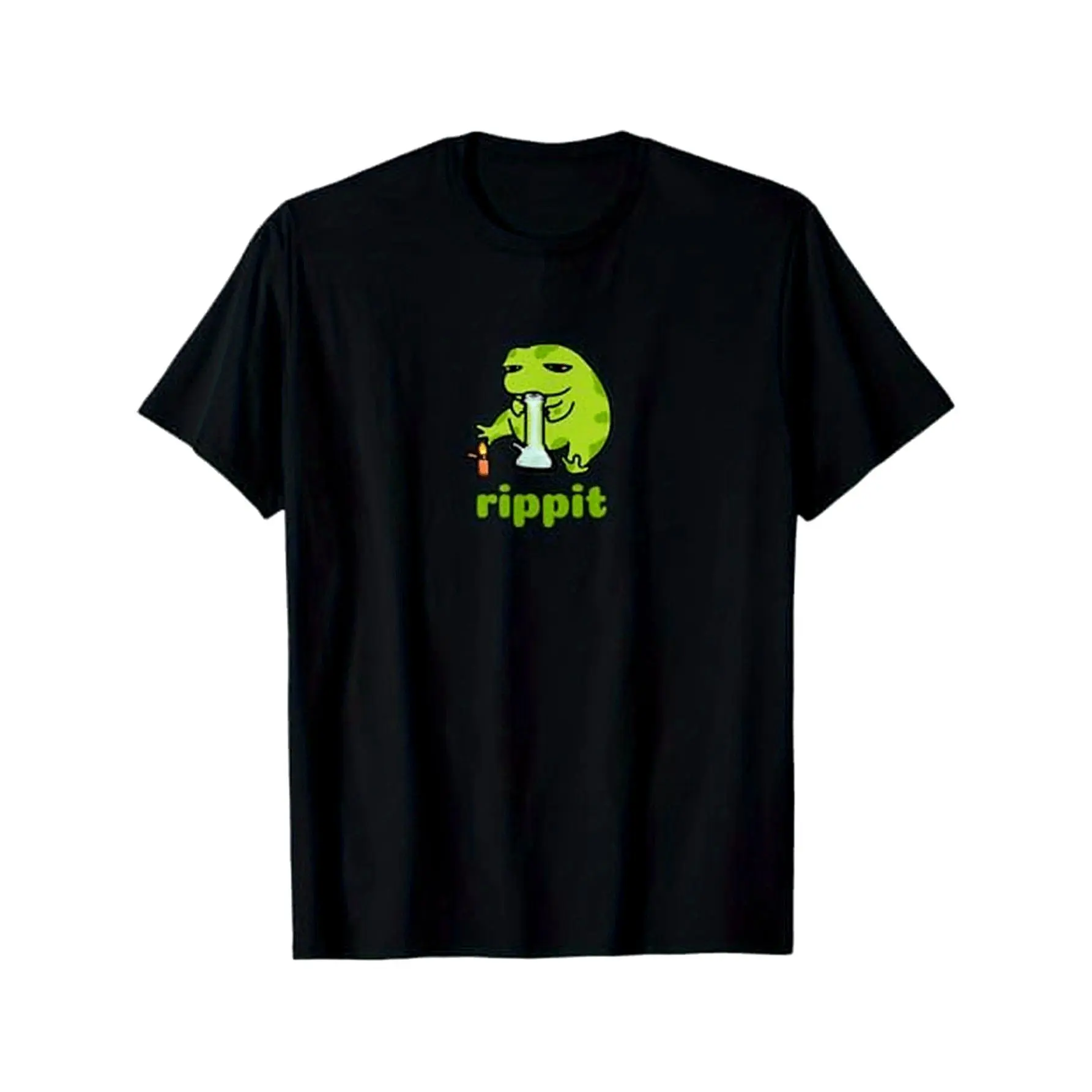 funny shirts for men Rippit Stoner Frog Smoker Theme Men and Women T-shirt, S-XXXL% Cotton, Friend Gift,, Black Graphic Oversized