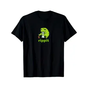 funny shirts for men Rippit Stoner Frog Smoker Theme Men and Women T-shirt, S-XXXL% Cotton, Friend Gift,, Black