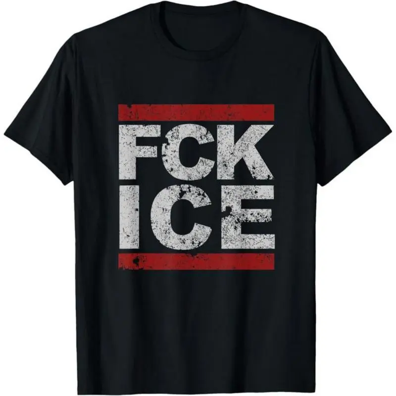 Fck Ice Distressed T-Shirt | Unisex Cotton T-Shirt | Unique Gift Tee baggy  shirt